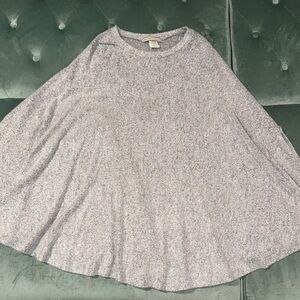 Cherish Gray Poncho Sweater